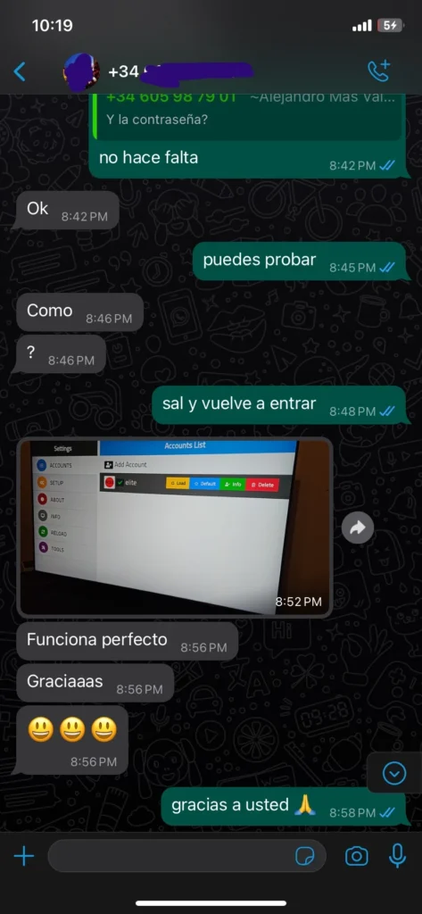 Reseñas de WhatsApp sobre IPTV Euro - Opiniones reales de clientes
